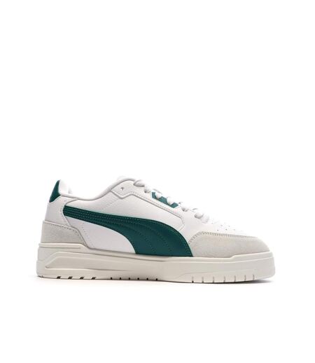 Baskets blanc/vertes homme puma shuffle