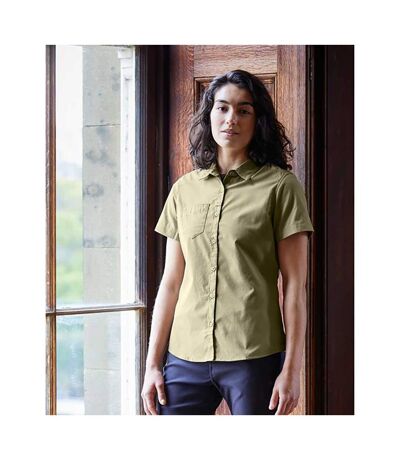 Womens/ladies Expert Kiwi Short-sleeved Shirt Pebble Brown Craghoppers