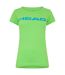 Womens/ladies Big Logo T-shirt Green Head-1
