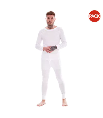 Bas Thermiques Heatforce Homme Blanc Keanu