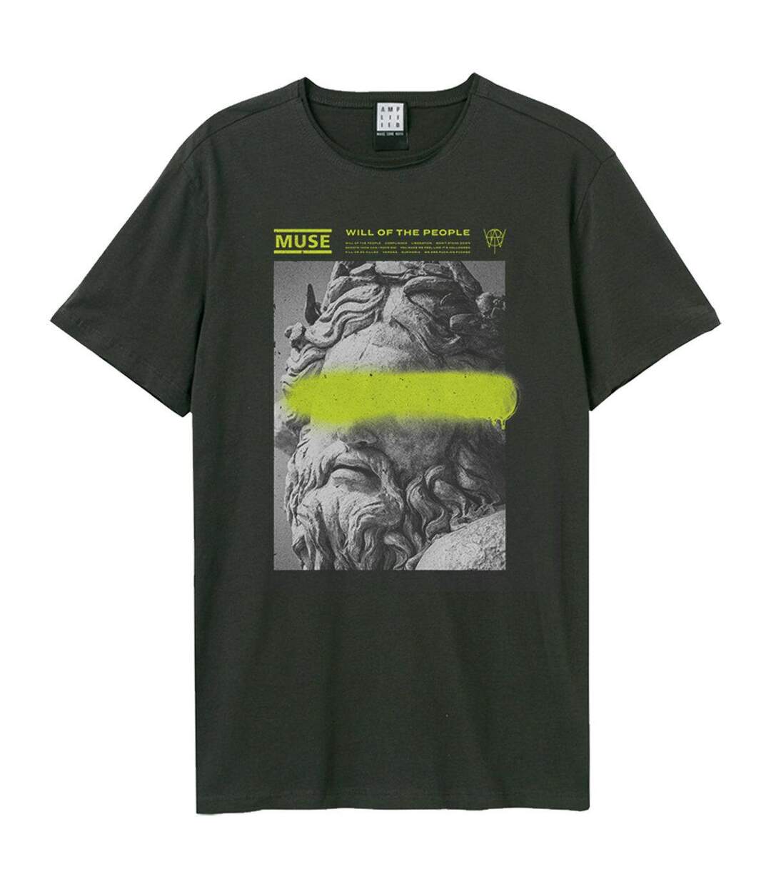 Unisex Adult Graffiti Muse T-shirt Charcoal Amplified-1