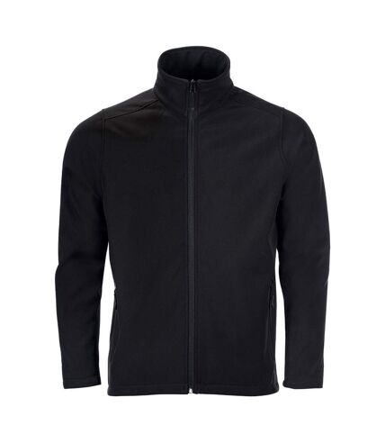 SOLS Mens Race Full Zip Water Repellent Softshell Jacket (Black) - UTPC2549