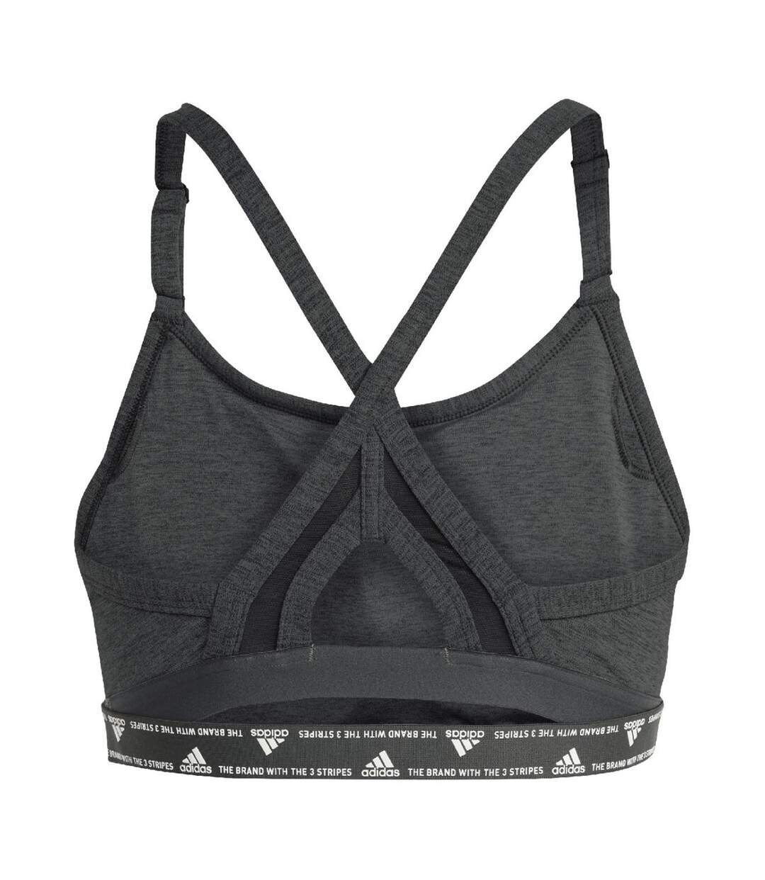 Brassière De Sport Entraînement Style Triple Rayures Aeroreact Femme Gris Adidas-3
