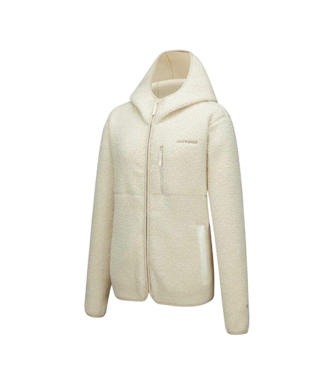 Womens/ladies Tundra Sherpa Fleece Lightweight Hooded Jacket Cream Karrimor-3