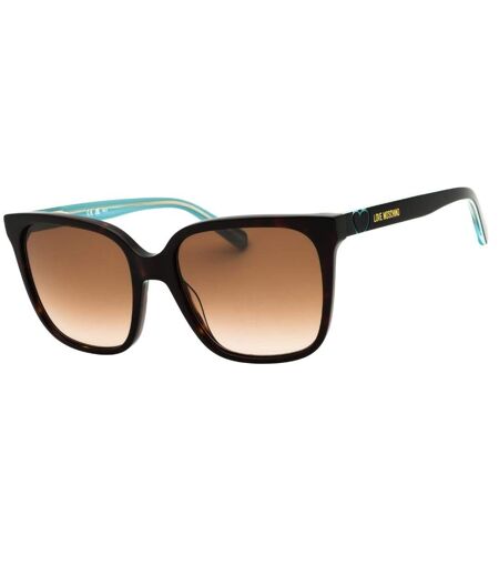Lunettes De Soleil Motif/style Carré Femme Taille Unique Marron Love Moschino