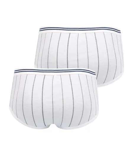 Lot de 2 slips taille haute ouvert Coton mercerisé Eminence