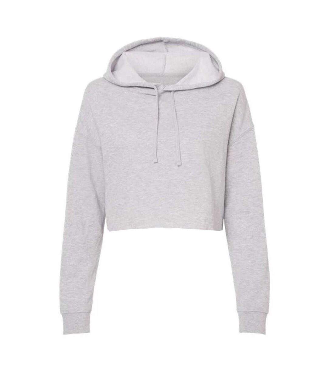 Sweat À Capuche Femme Gris Miso-1