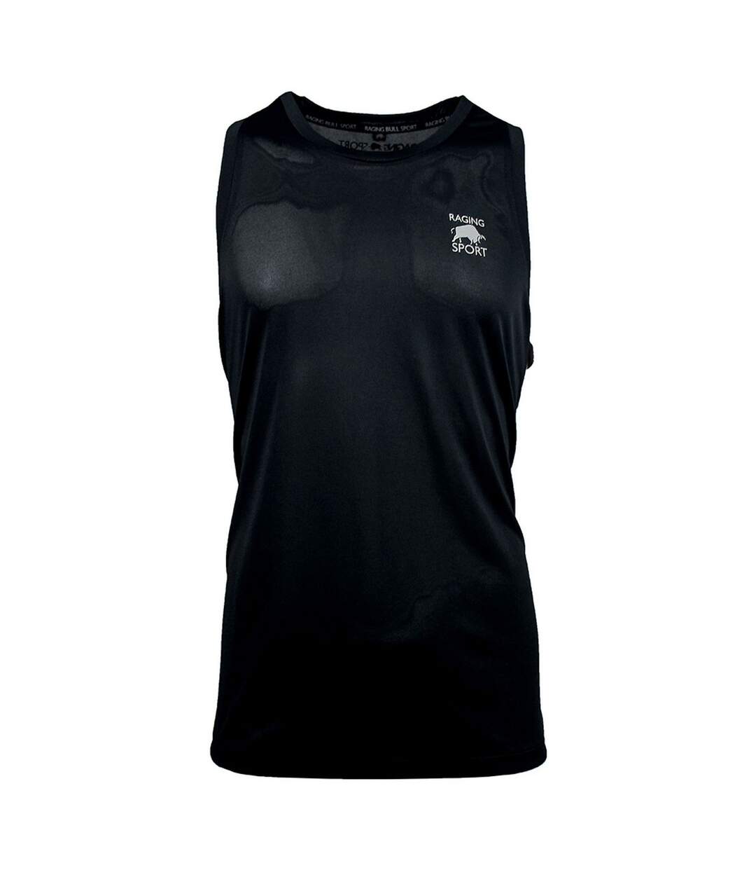 Mens performance tank top black Raging Bull