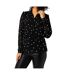 Blouse Manches Bishop Motif/style Floral Siffa Femme Noir Vila-3
