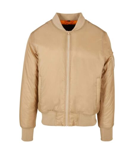 Blouson Aviateur Homme Beige Build Your Brand