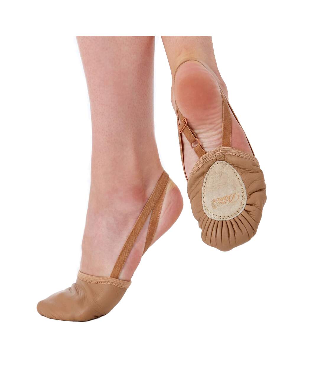 Demi-pointes contemporaines femme beige pâle Silky Dance-1