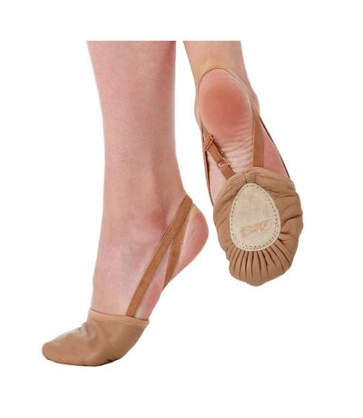 Silky Dance Womens/Ladies Leather Contemporary Half Shoes (Natural) - UTLW524