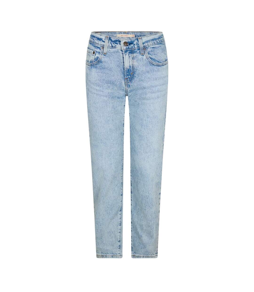 Womens/ladies Denim Mid Rise Straight Jeans Light Blue Levis-1