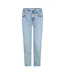 Womens/ladies Denim Mid Rise Straight Jeans Light Blue Levis-1