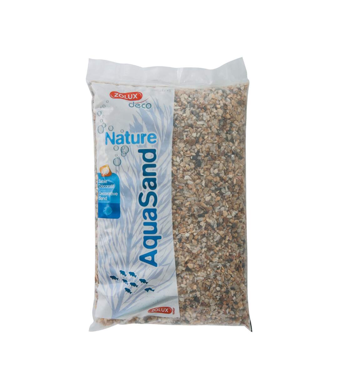 Sol décoratif Aquasand naturel quartz gros 5kg (Lot de 3)