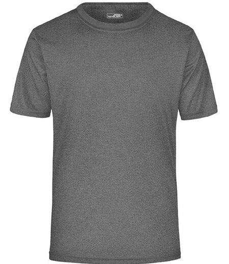 t-shirt respirant JN358 - gris foncé col rond - Homme