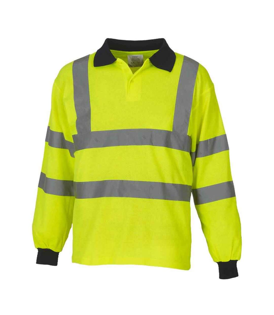 Polo Haute Visibilité Homme Jaune Fluo Yoko-1