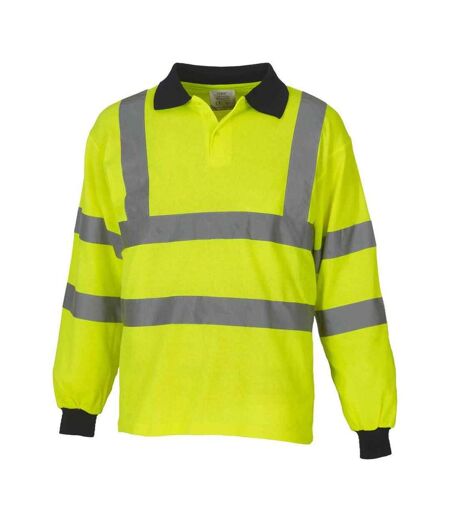Polo Haute Visibilité Homme Jaune Fluo Yoko