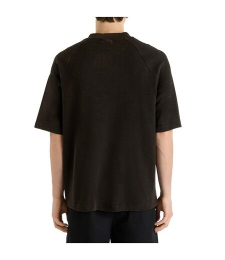 Mens washed crew neck boxy t-shirt black Umbro