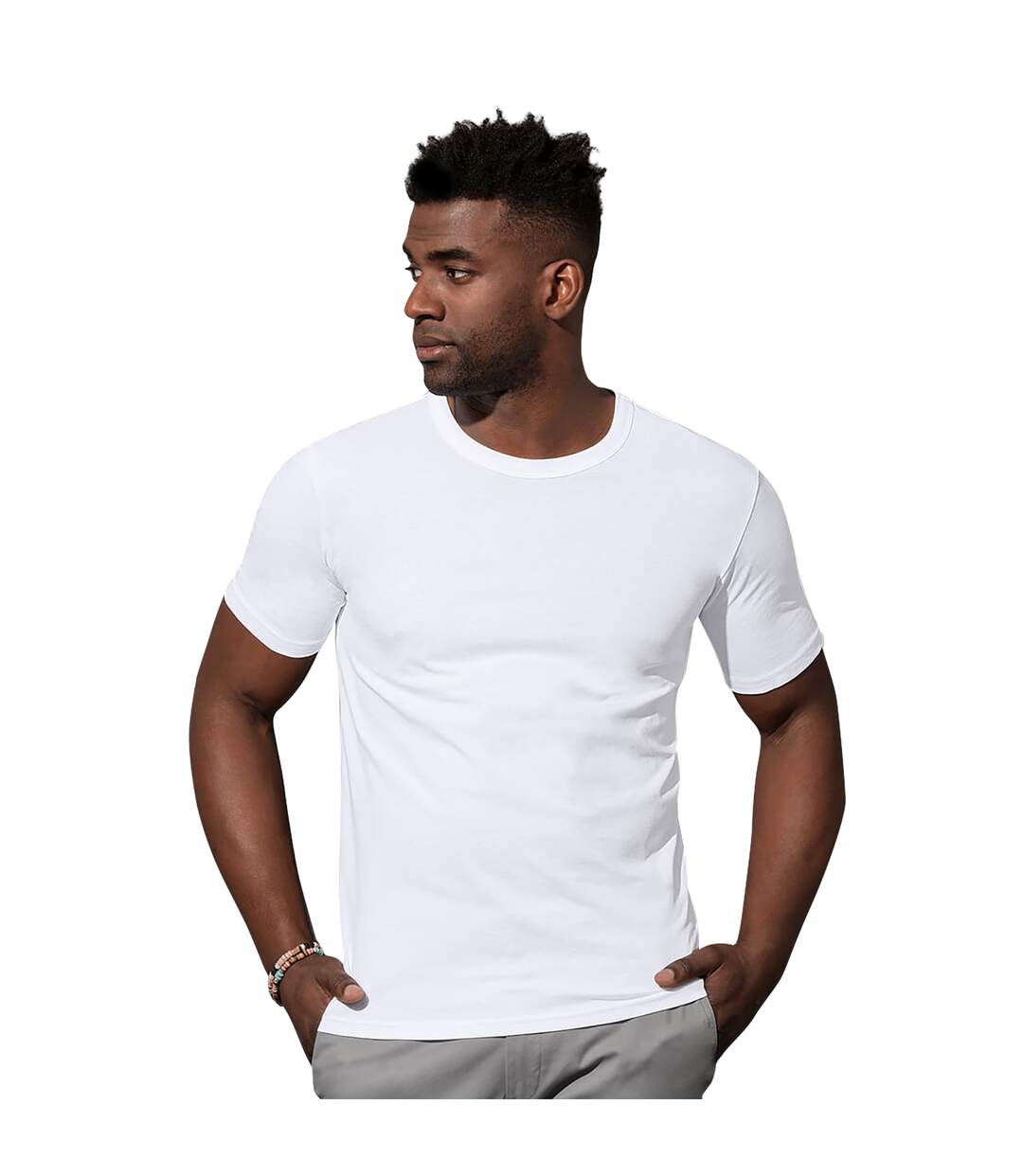 T-shirt stars morgan homme blanc Stedman