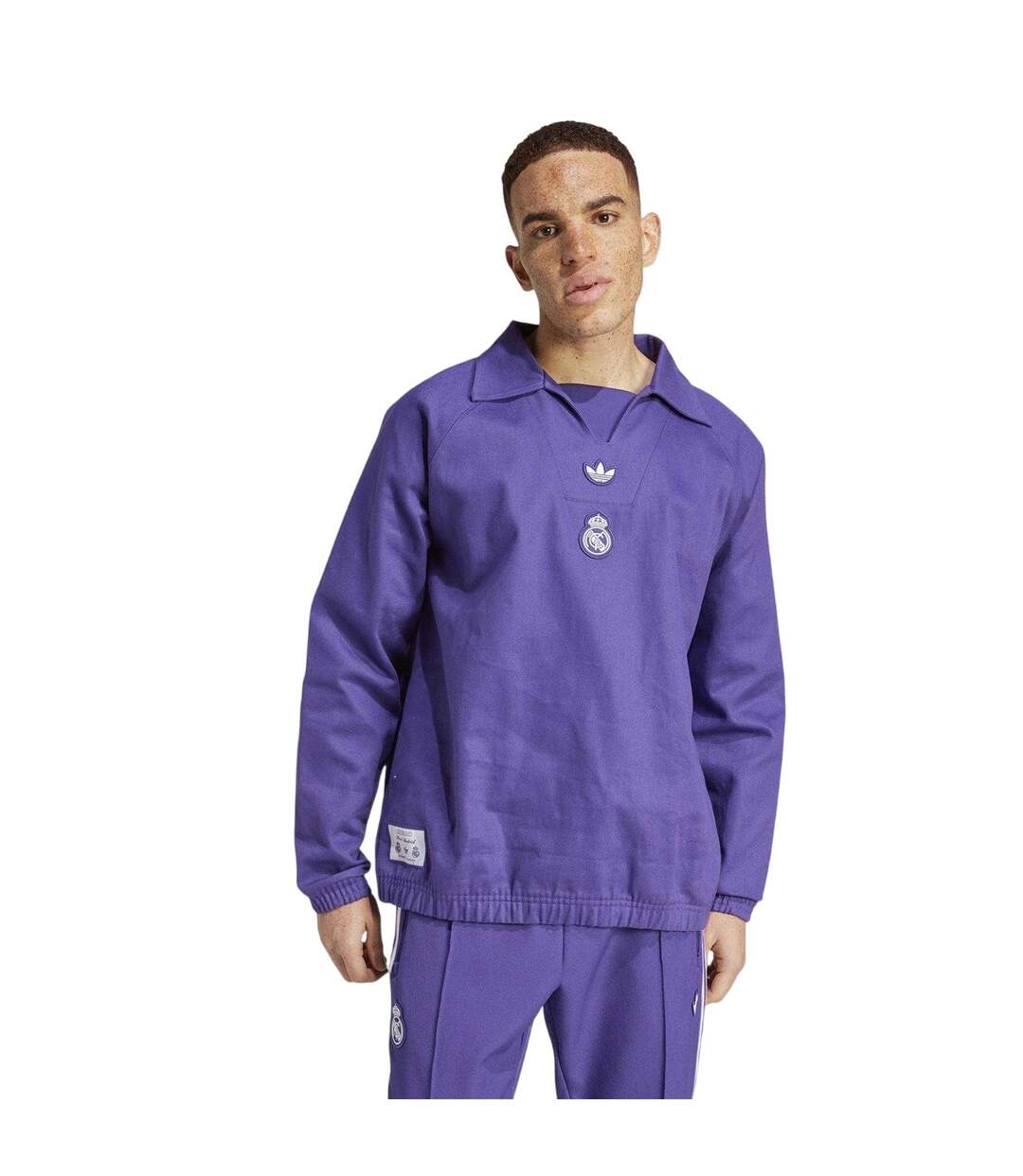 Sweat Motif/style Real Madrid Cf Homme Violet Adidas-1