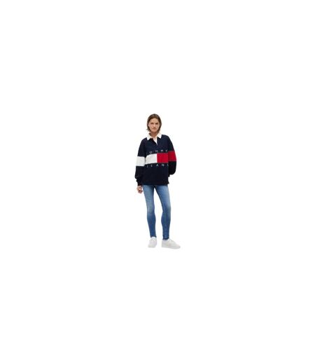 Haut De Rugby Manches Longues Femme Bleu Marine Foncé Tommy Jeans