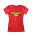 DC Comics Womens/Ladies Wonder Woman Logo Fitted T-Shirt (Red) - UTHE235