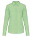 Chemise popeline manches longues - Femme - K549 - vert pistache