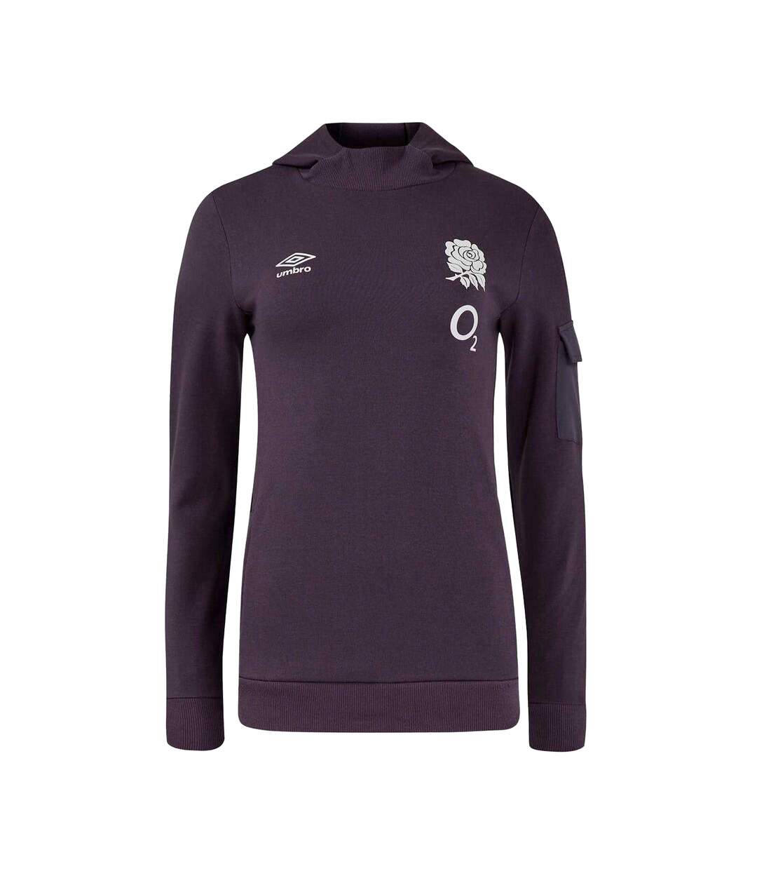 Mens 2024 England Rugby Long-sleeved Hoodie Nightshade Umbro-1
