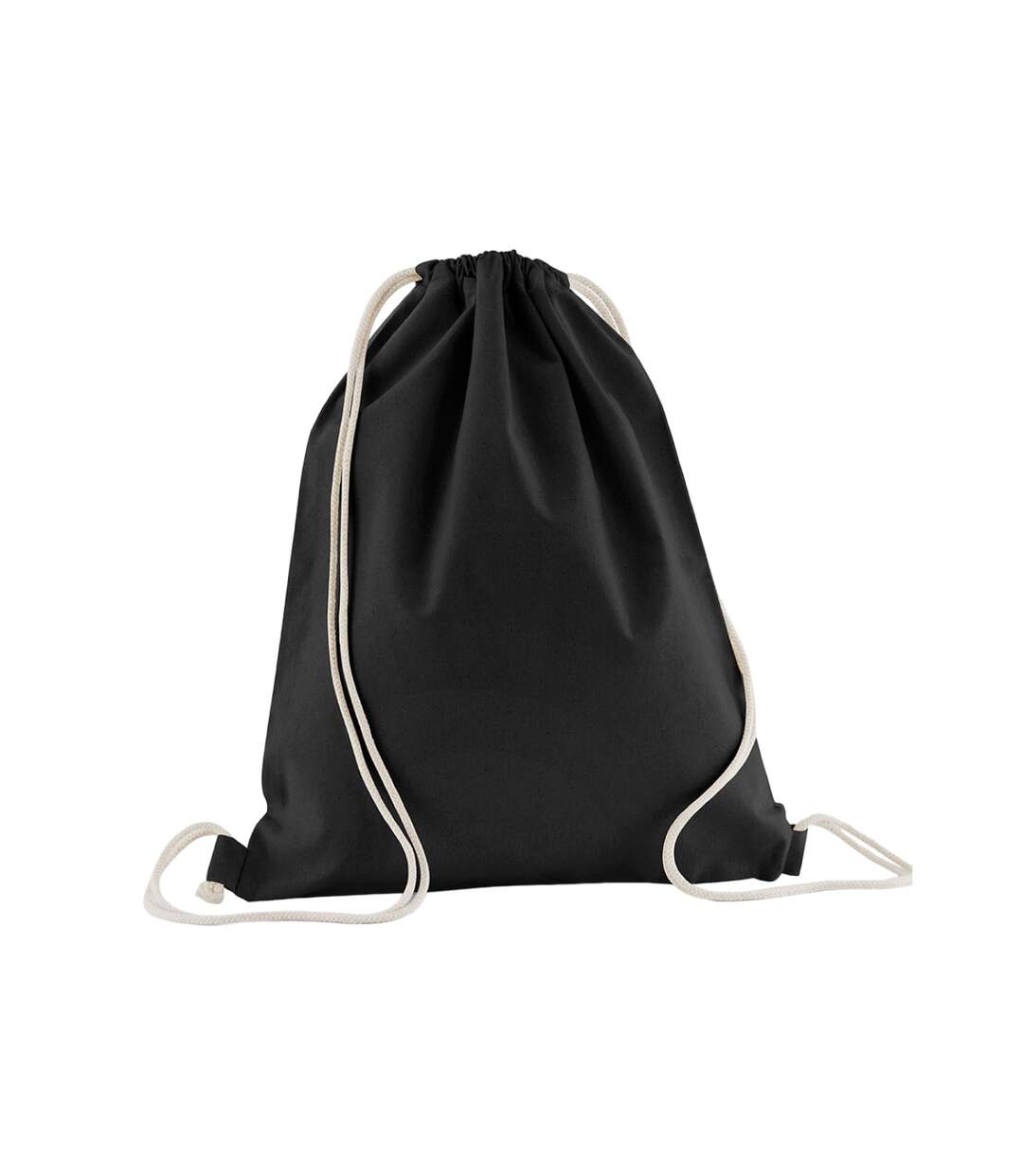 Organic Cotton Drawstring Bag One Size Black Westford Mill-1