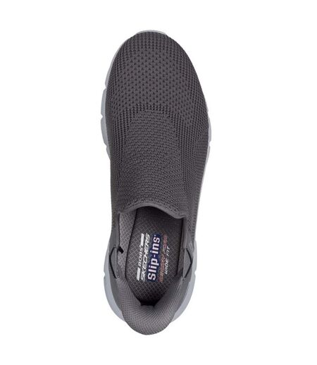 Mens bobs b flex resilient trainers grey Skechers