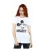 Disney T-shirt boyfriend en coton à lacets Mickey Mouse Femme/Ladies (Blanc) - UTBI36090-2