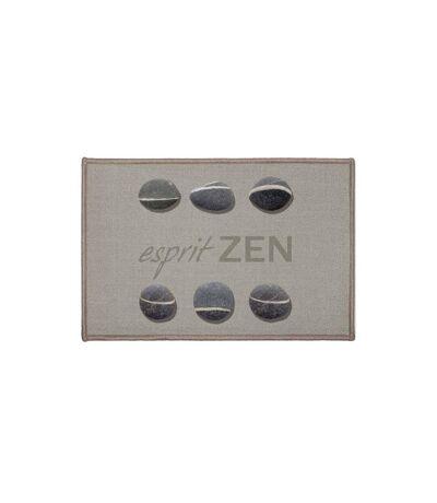 Tapis Déco Imprimé Esprit Zen 40x60cm Gris