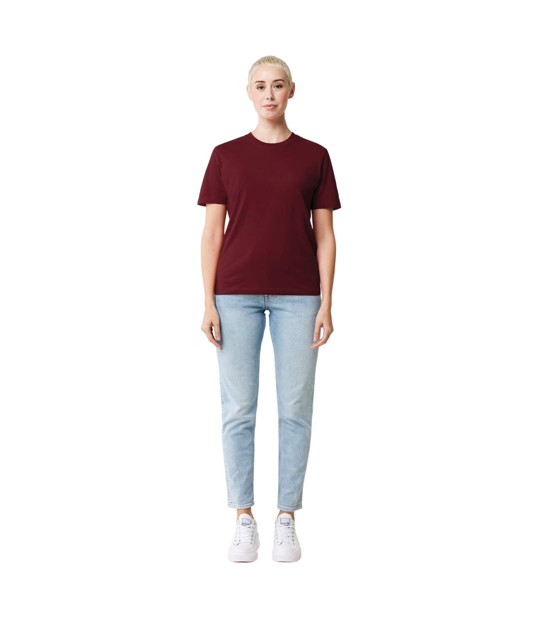 Unisex adult sierra recycled cotton lightweight t-shirt light heather blue Iqoniq-1