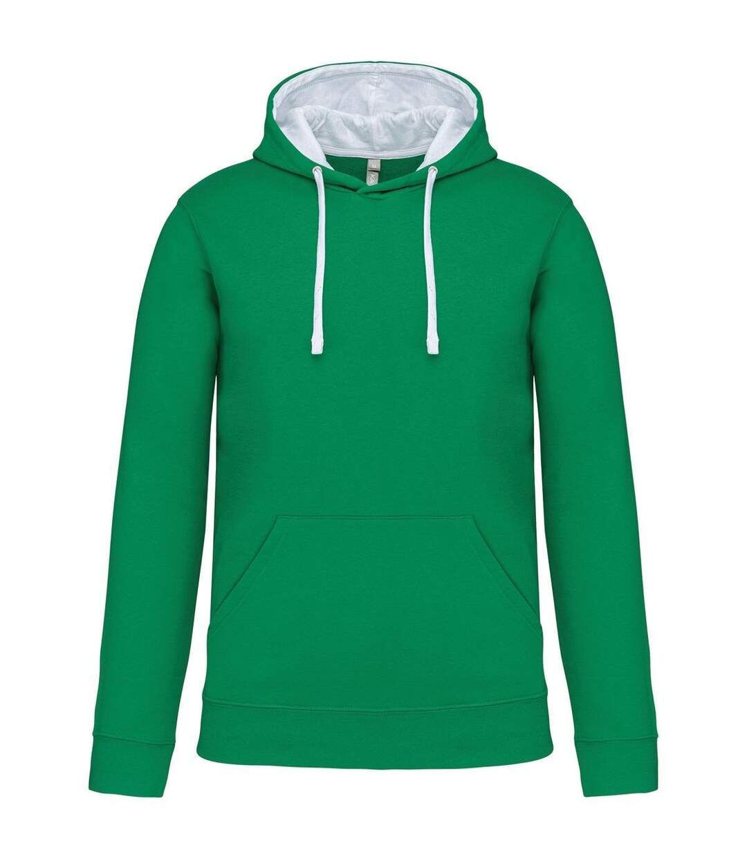 Sweat à capuche contrastée - Homme - K446 - vert kelly et blanc