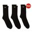 Pack Of 3  Unisex Adult Logo Cotton Crew Socks  Black Lacoste-1