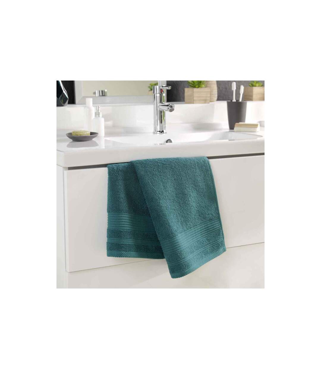 Serviette de Toilette Tendresse 50x90cm Émeraude-2