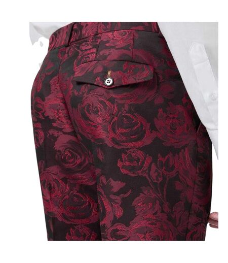 Pantalon Motif/style Floral Homme Rose Rouge Vert Citron Twisted Tailor