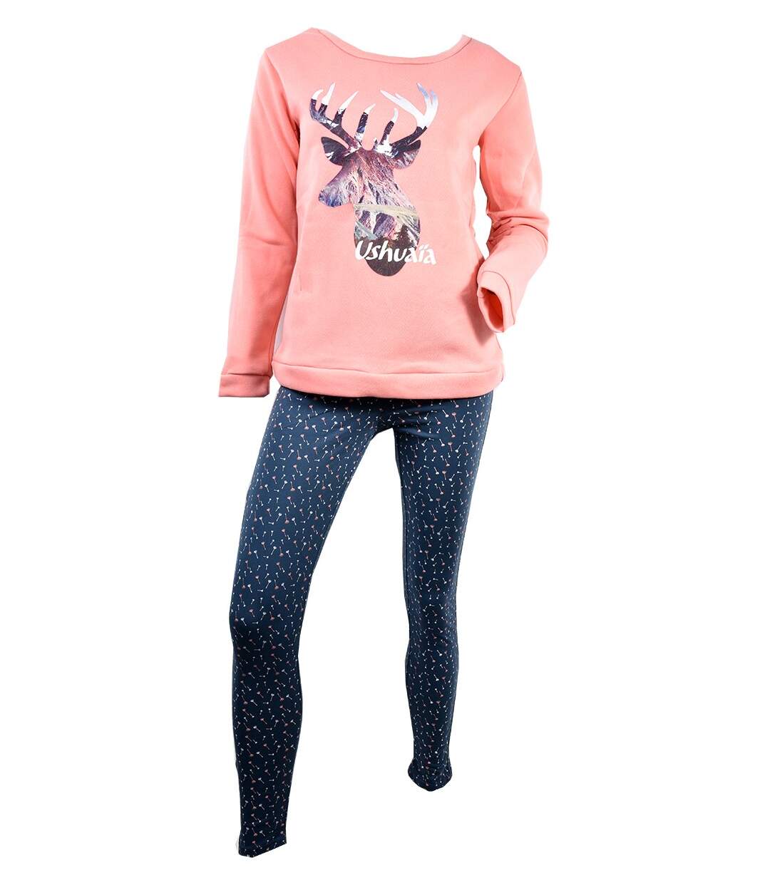 Pyjama Femme USHUAIA USHR003 ROSE-1