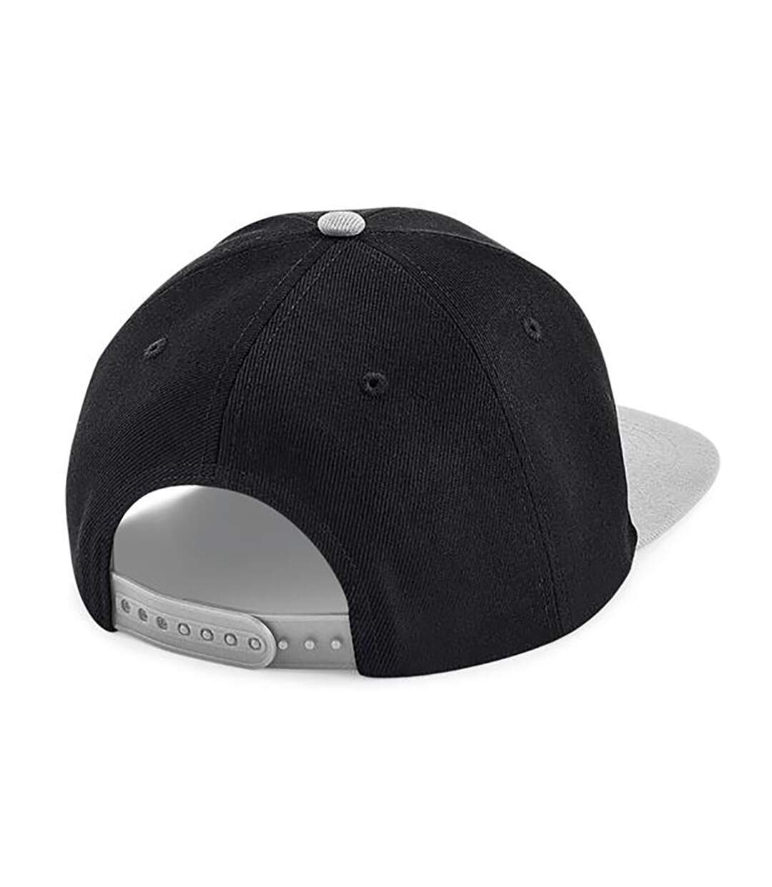 6 panel snapback cap black/grey Beechfield-2