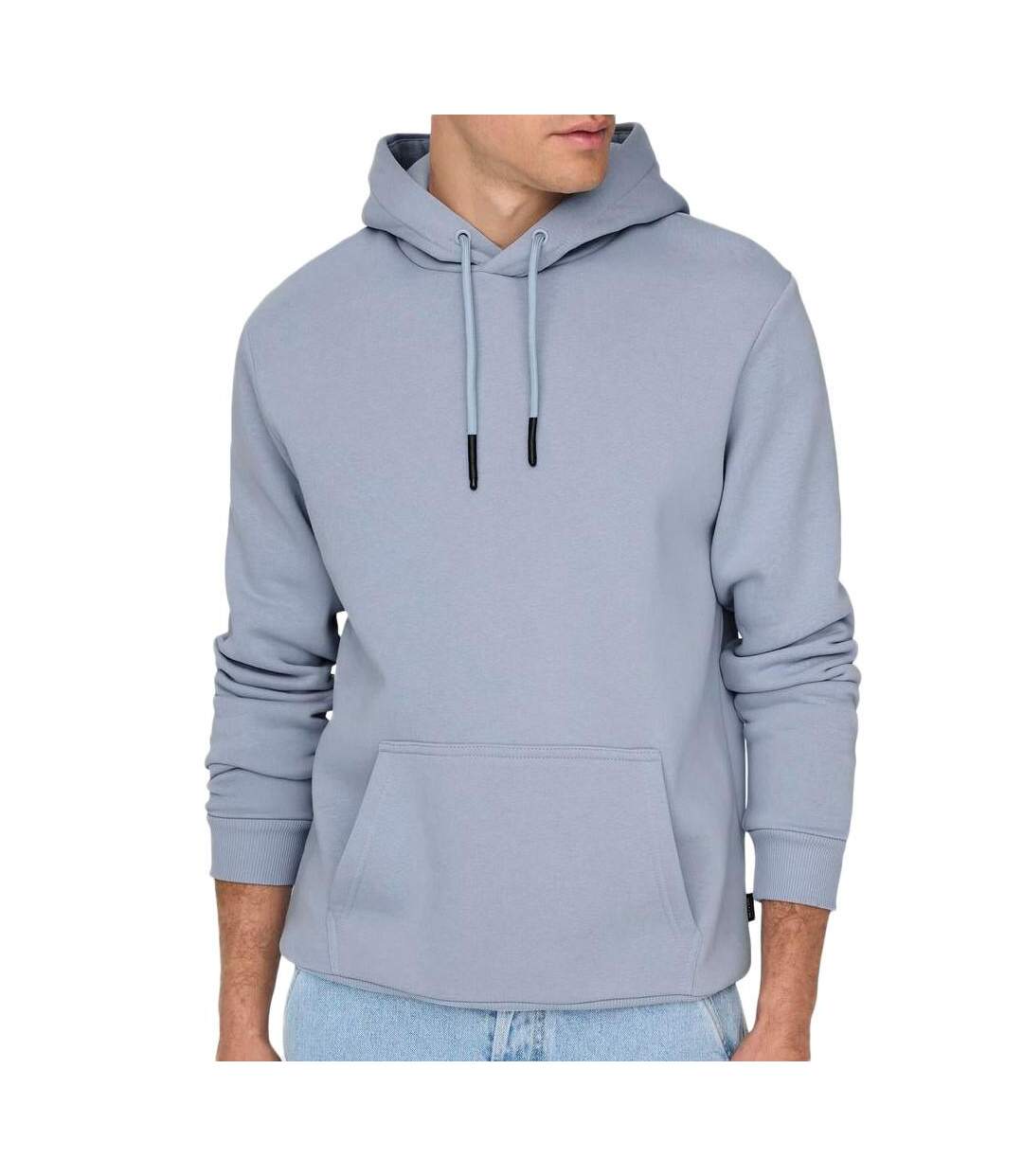Sweat à capuche bleu homme only & sons ceres-1