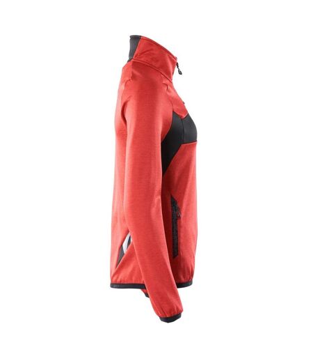 Unisex Adult Accelerate Half Zip Jumper Traffic Red Black Mascot
