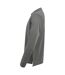 Henbury Adults Unisex Long Sleeve Coolplus Piqu Polo Shirt (Charcoal)