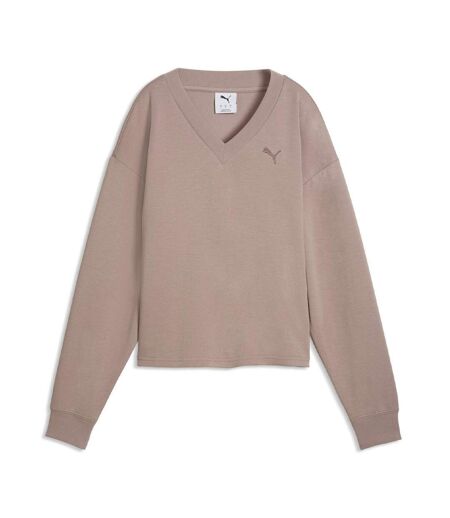 Sweat taupe femme puma essential elevated