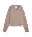 Sweat taupe femme puma essential elevated-1