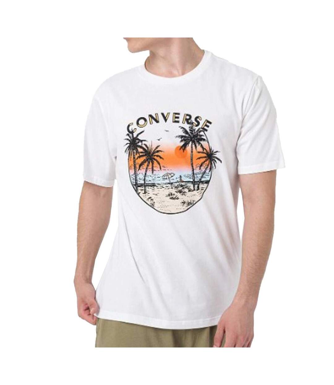 T-shirt Blanc Homme Converse Resort - L-1