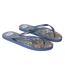 Mens oceana printed flip flops dark grey Animal-1