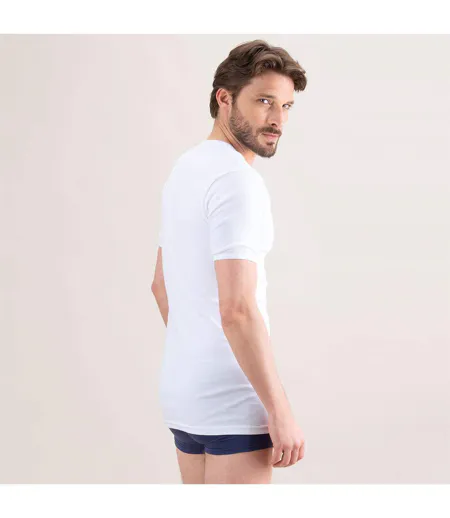 Tee-shirt col V Pur coton Premium Eminence