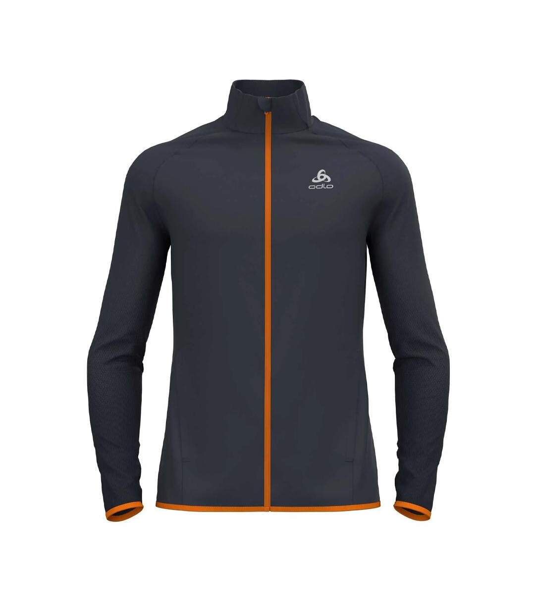 Veste de running gris/orange homme odlo zeroweight-1