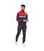 Mens kamari tracksuit navy/red Crosshatch